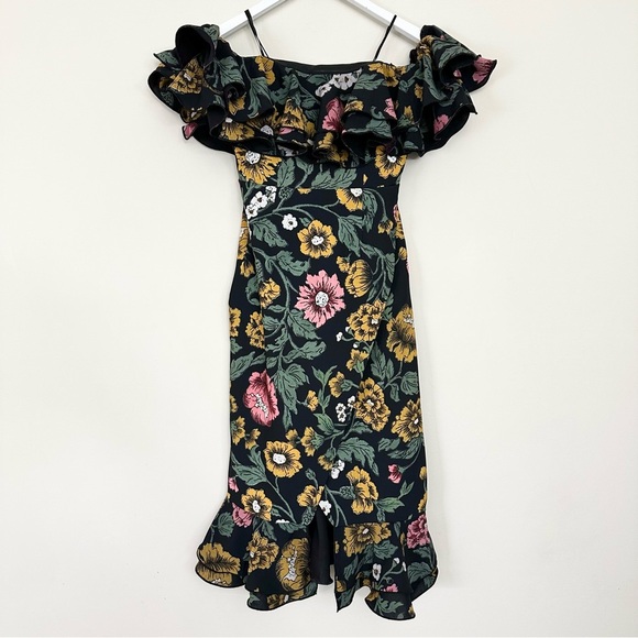 C/Meo Immerse Midi Dress in black floral - Picture 6 of 16